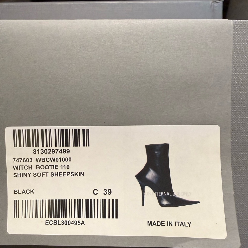 Balenciaga Black Shiny Heeled Boots